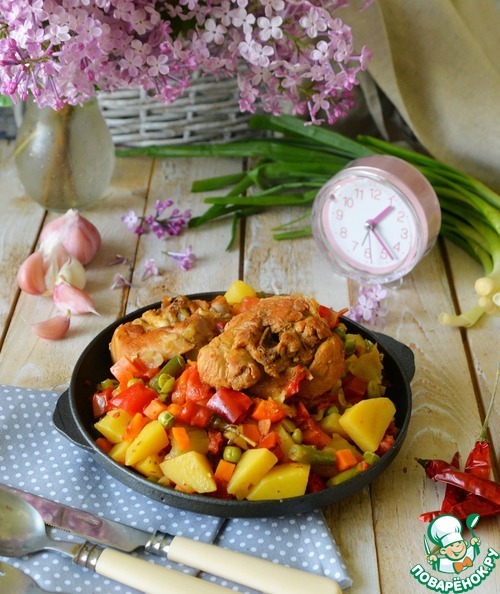 Рагу из индейки с овощами "А-ля Афритада"