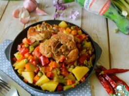 Рагу из индейки с овощами «А-ля Афритада»