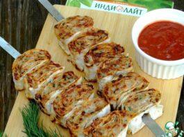 Рулетики-гриль из лаваша с индейкой