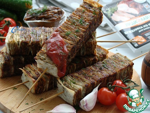 Шашлык из лаваша