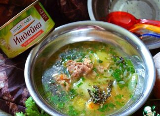 Суп-рагу с картофелем и тушёнкой