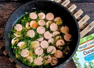 Суп с сосисками «Походный»