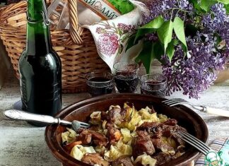 Запечённая пряная индейка с молодой капустой