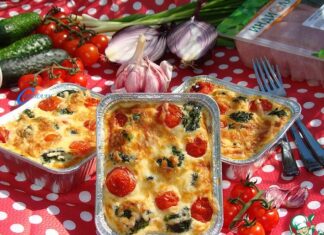 Запеканка с брокколи и индейкой