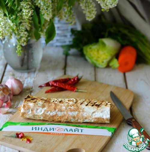 Завертон с индейкой и маринованными овощами