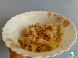 Жареная капуста с горчицей и гарлупой