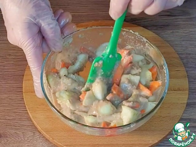 Аппетитная закуска из кабачков и индейки