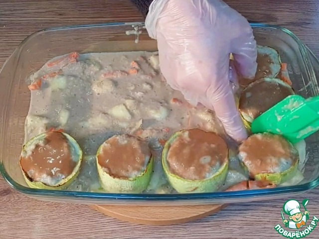Аппетитная закуска из кабачков и индейки