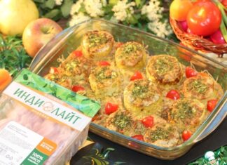 Аппетитная закуска из кабачков и индейки