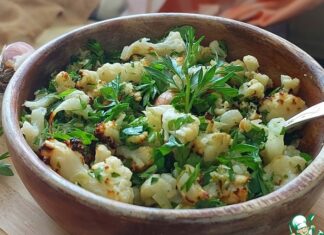 Цветная капуста с петрушкой и чесноком