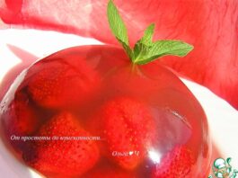 Десерт «Клубника в шампанском»