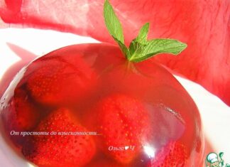 Десерт «Клубника в шампанском»