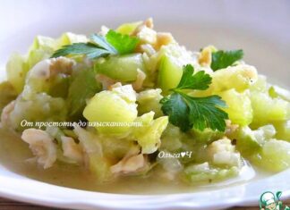 Кабачки с кальмарами