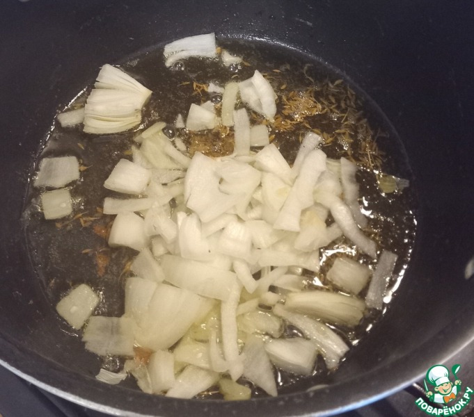 Карри из картофеля и зелёного горошка
