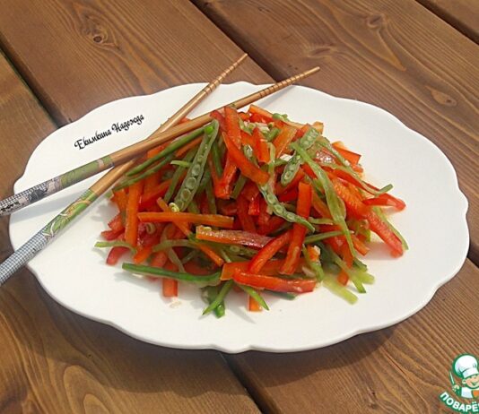 Китайский салат с молодым зеленым горошком