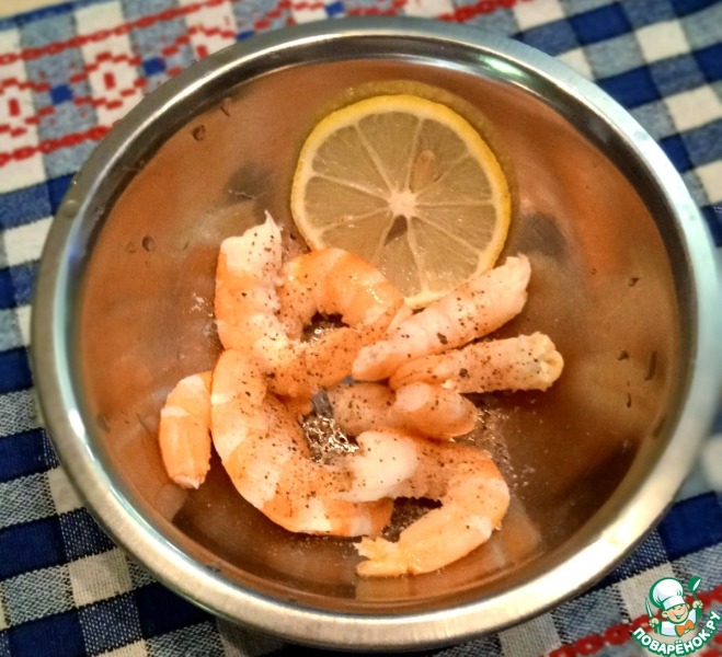 Креветки с перечным соусом