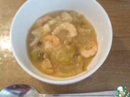 Креветки в ревенево-кокосовом самбале