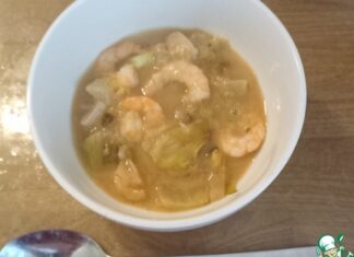 Креветки в ревенево-кокосовом самбале