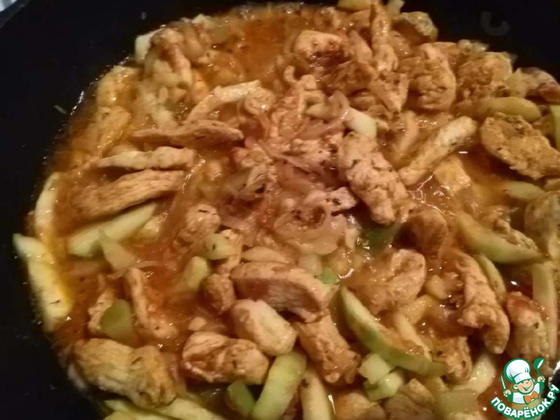 Курица с кабачком