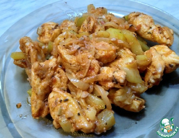 Курица с кабачком