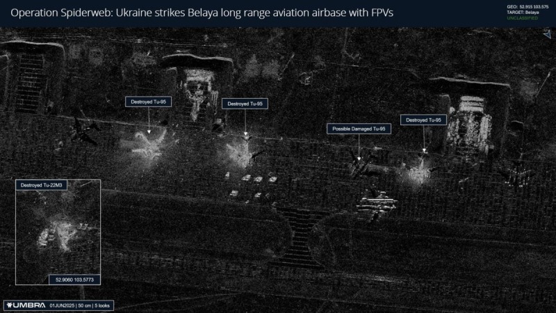 Появились первые спутниковые снимки с авиабазы «Белая» после операции «Паутина»
