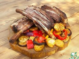 Ребра говяжьи с овощами