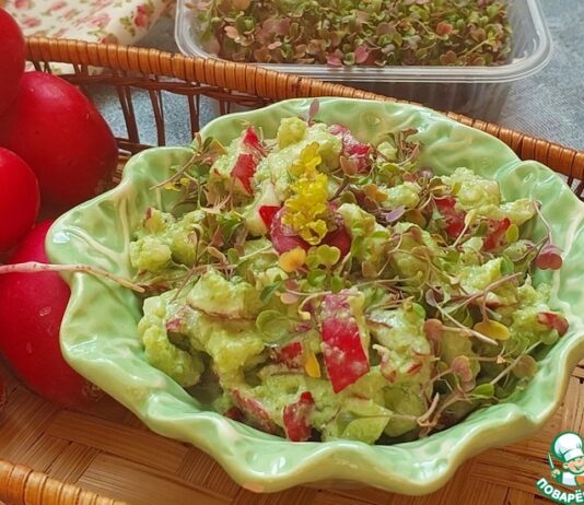 Салат с редисом и руколой «Зелёнка»