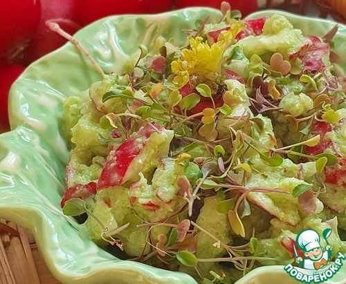 Салат с редисом и руколой "Зелёнка"