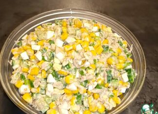 Салат с тунцом и кукурузой