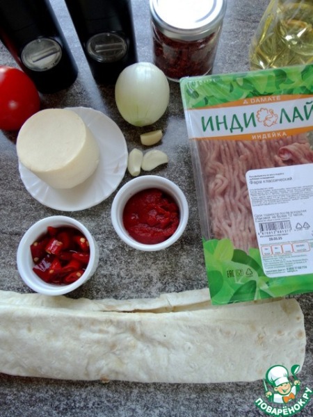 Шаурма-бурито из индейки на гриле
