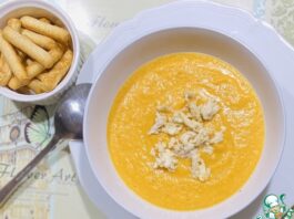 Суп-пюре с бататом и куриной грудкой