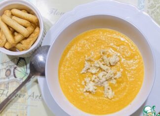 Суп-пюре с бататом и куриной грудкой