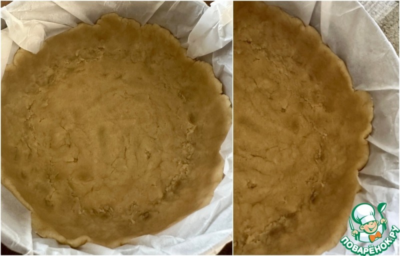 Тарт с клубникой и сметанной заливкой