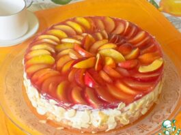 Творожный торт с нектаринами