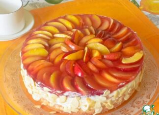 Творожный торт с нектаринами