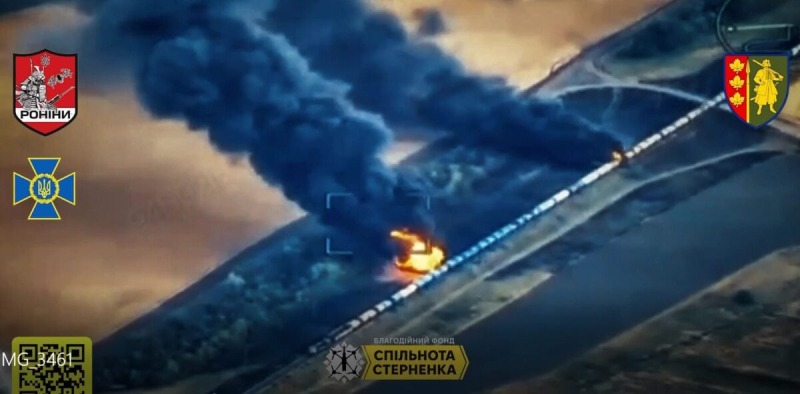 ВСУ уничтожили поезд с топливом на Запорожском направлении