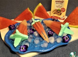 Арбузное мороженое с ореховым напитком ПП