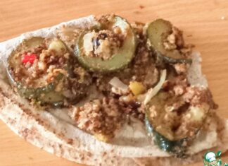 Гратен из цуккини с сальсой верде