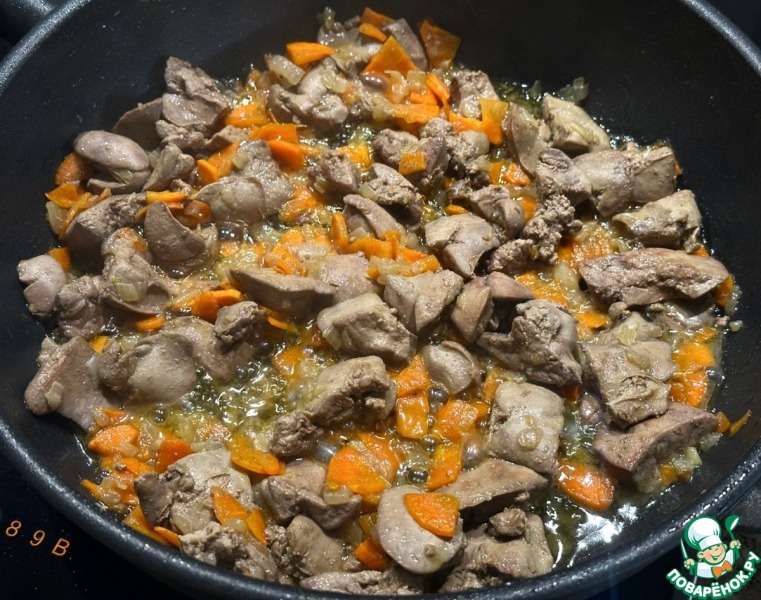 Гречневая каша с куриной печенью