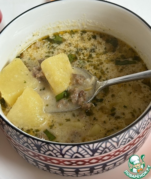 Картофельный суп с фаршем