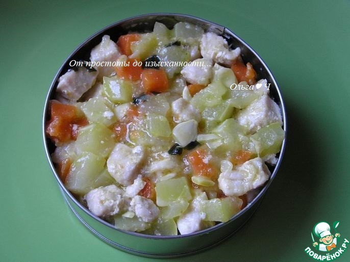 Летнее рагу из курицы с овощами