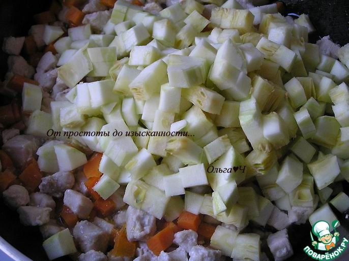 Летнее рагу из курицы с овощами
