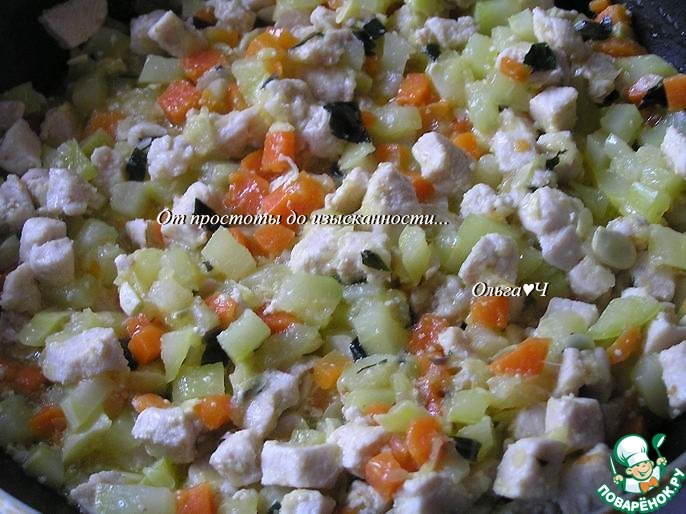 Летнее рагу из курицы с овощами