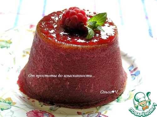 Малиново-цитрусовый пудинг