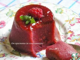 Малиново-цитрусовый пудинг