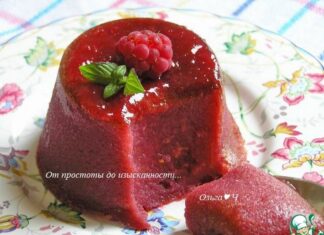 Малиново-цитрусовый пудинг