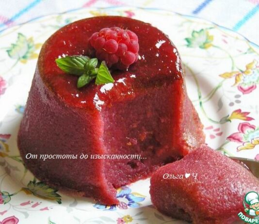 Малиново-цитрусовый пудинг