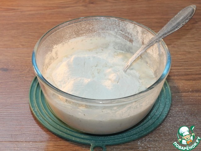 Пузырчатые лепешки с мясной начинкой
