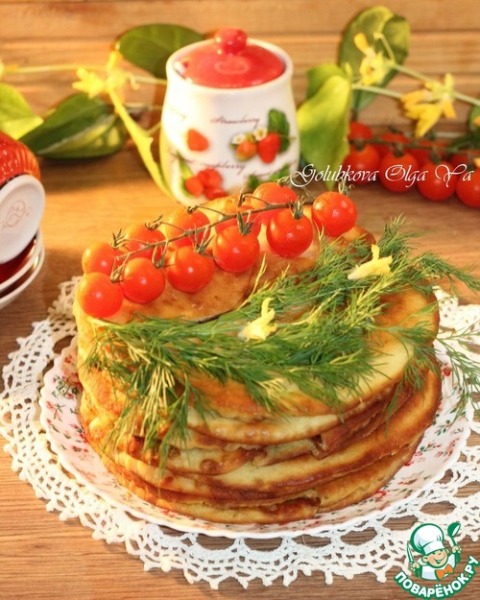 Пузырчатые лепешки с мясной начинкой
