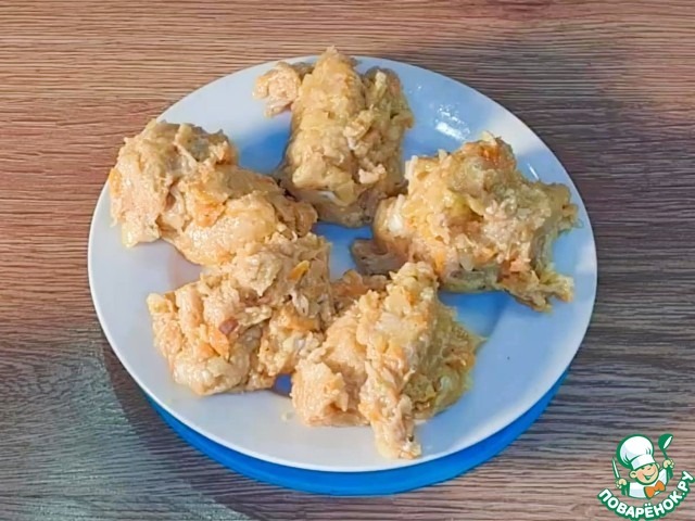 Пузырчатые лепешки с мясной начинкой